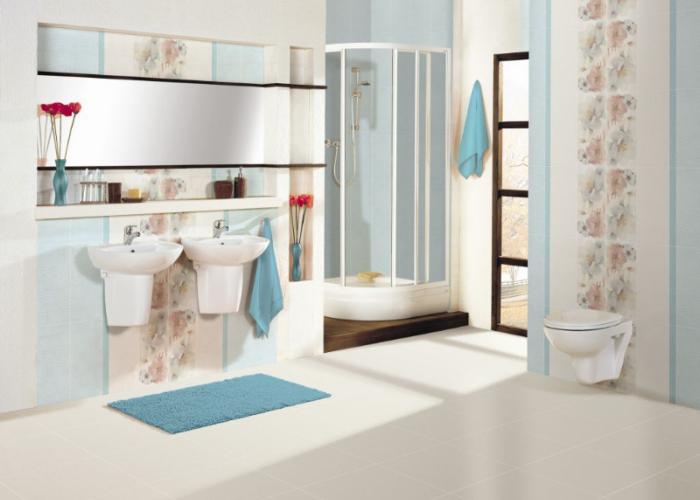 Дизайн ванной комнаты в белом цвете. Плитка для ванной Cersanit. Коллекция Arte