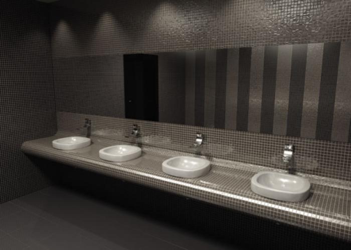 Дизайн ванной комнаты в черном цвете. Плитка для ванной комнаты Kerama Marazzi.